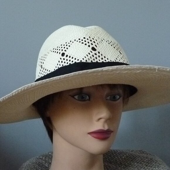 MONTECRISTI 100% TOQUILLA STRAW GENUINE PANAMA WHITE HAT 62 - Picture 5 of 7